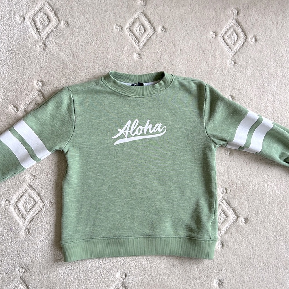 Janie and Jack Green Aloha Sweater